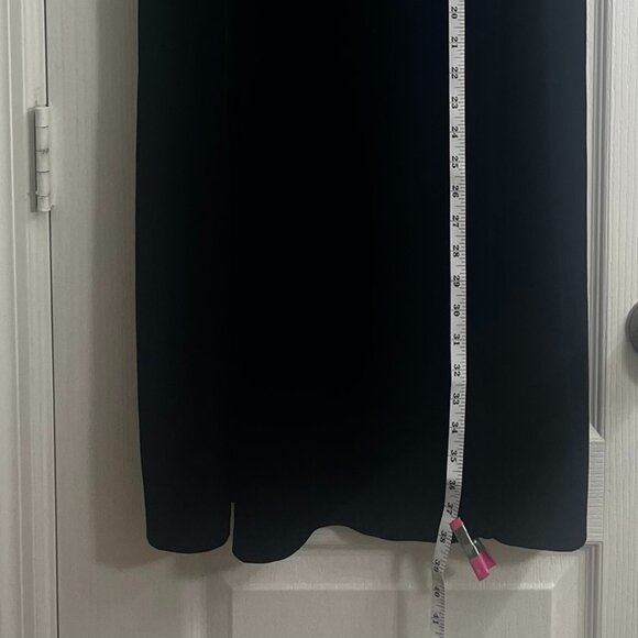 Lands' End Black Stretch Velvet Dress Sz S - Picture 2 of 4